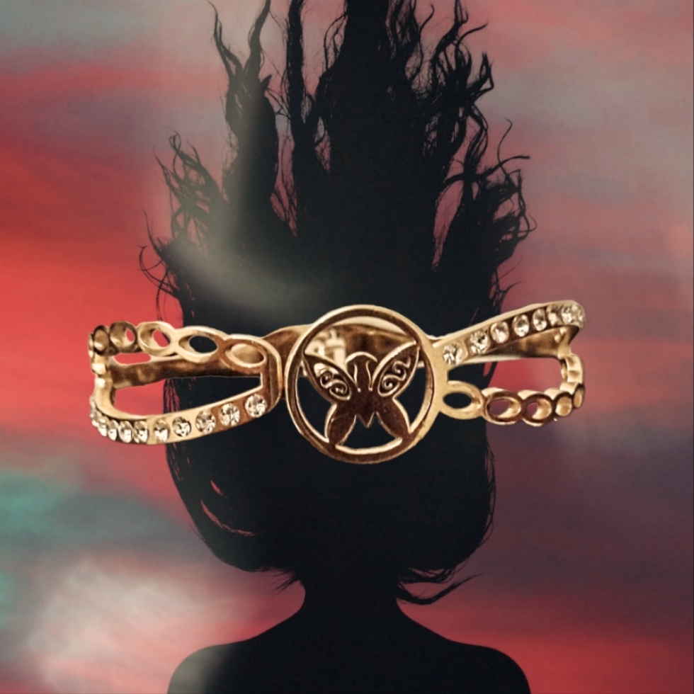 Gold Plated Stainless Steel Butterfly Bracelet 12$